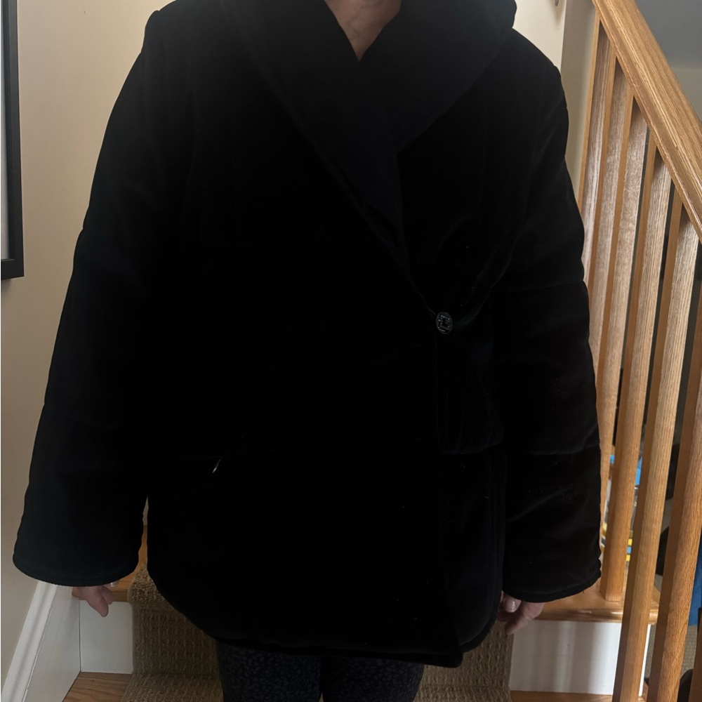 St John Women's Reversible Black Coat